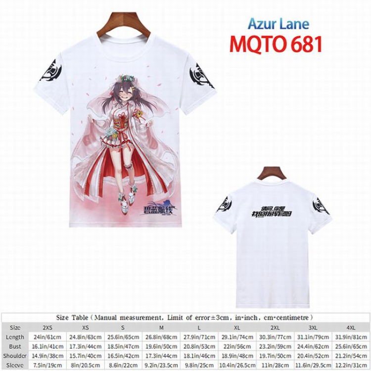 Azur Lane Full color short sleeve t-shirt 9 sizes from 2XS to 4XL MQTO-681