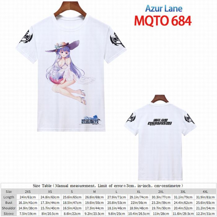 Azur Lane Full color short sleeve t-shirt 9 sizes from 2XS to 4XL MQTO-684