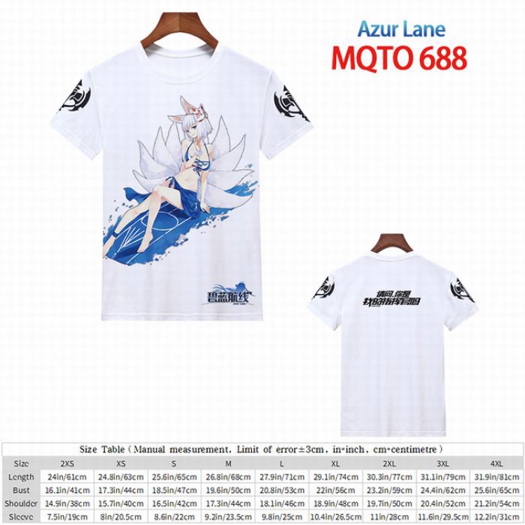 Azur Lane Full color short sleeve t-shirt 9 sizes from 2XS to 4XL MQTO-688