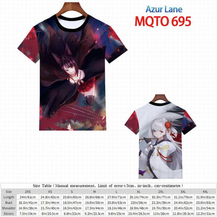 Azur Lane Full color short sleeve t-shirt 9 sizes from 2XS to 4XL MQTO-695