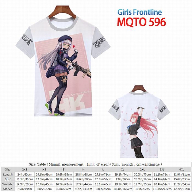 Girls Frontline  Full color short sleeve t-shirt 9 sizes from 2XS to 4XL MQTO-596