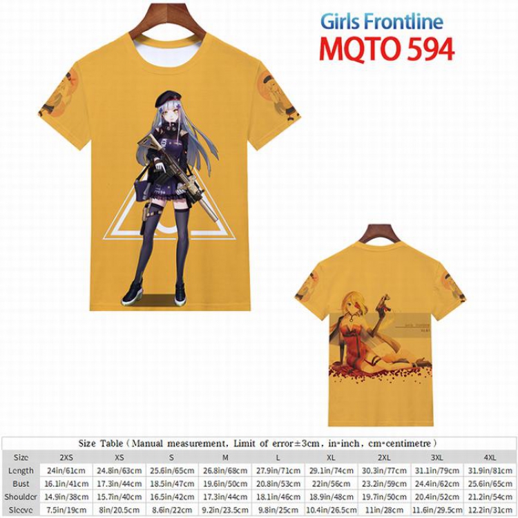 Girls Frontline  Full color short sleeve t-shirt 9 sizes from 2XS to 4XL MQTO-594