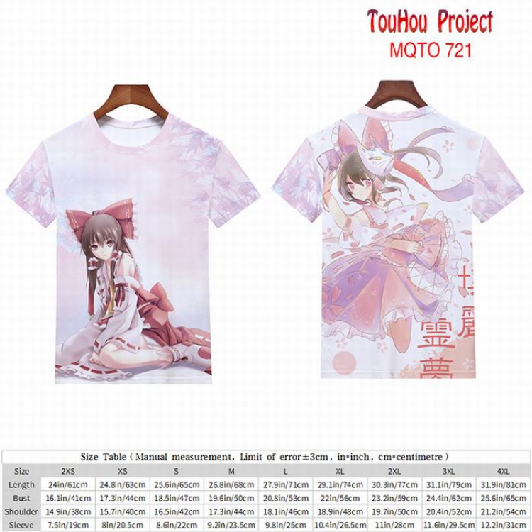 TouHou Project full color short sleeve t-shirt 9 sizes from 2XS to 4XL MQTO-721