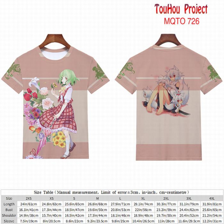 TouHou Project full color short sleeve t-shirt 9 sizes from 2XS to 4XL MQTO-726