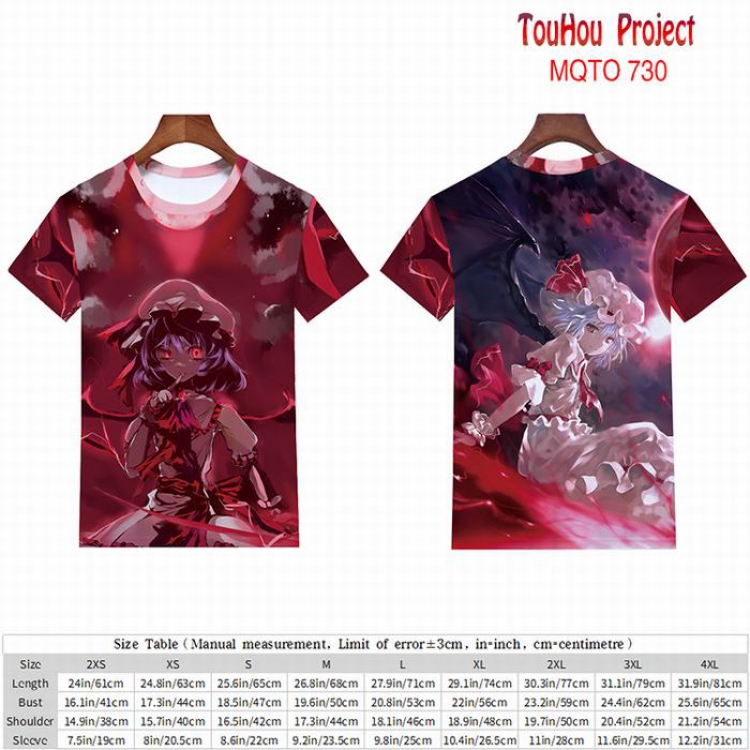 TouHou Project full color short sleeve t-shirt 9 sizes from 2XS to 4XL MQTO-730