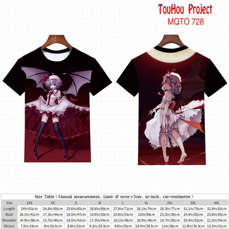 TouHou Project full color short sleeve t-shirt 9 sizes from 2XS to 4XL MQTO-728