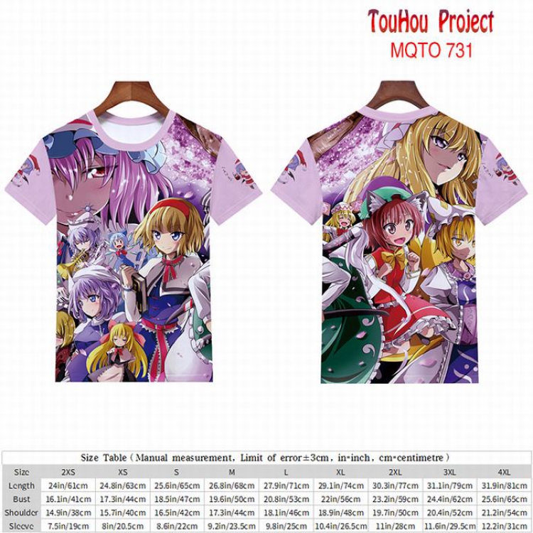TouHou Project full color short sleeve t-shirt 9 sizes from 2XS to 4XL MQTO-731