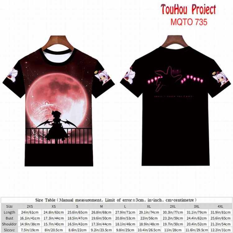 TouHou Project full color short sleeve t-shirt 9 sizes from 2XS to 4XL MQTO-735