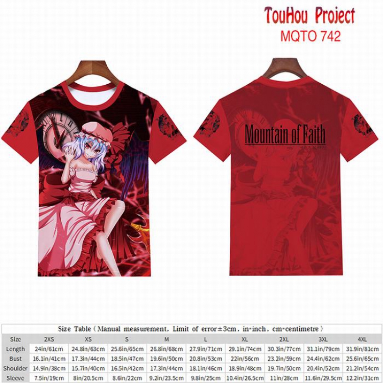 TouHou Project full color short sleeve t-shirt 9 sizes from 2XS to 4XL MQTO-742