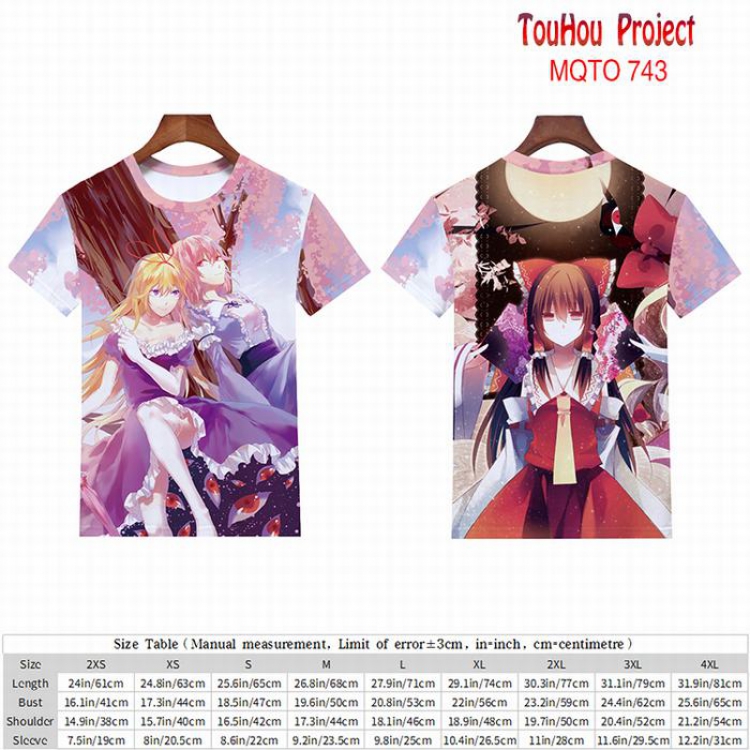 TouHou Project full color short sleeve t-shirt 9 sizes from 2XS to 4XL MQTO-743