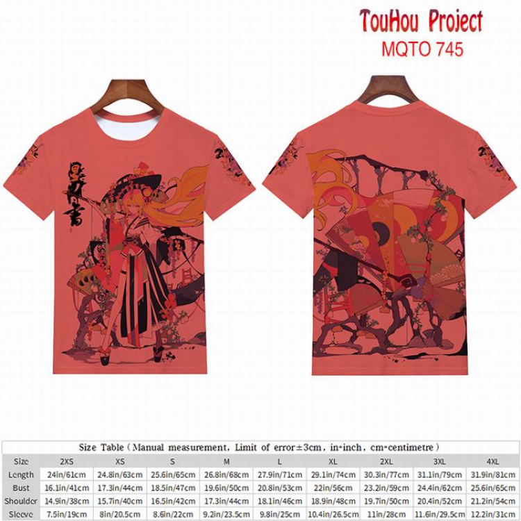 TouHou Project full color short sleeve t-shirt 9 sizes from 2XS to 4XL MQTO-745
