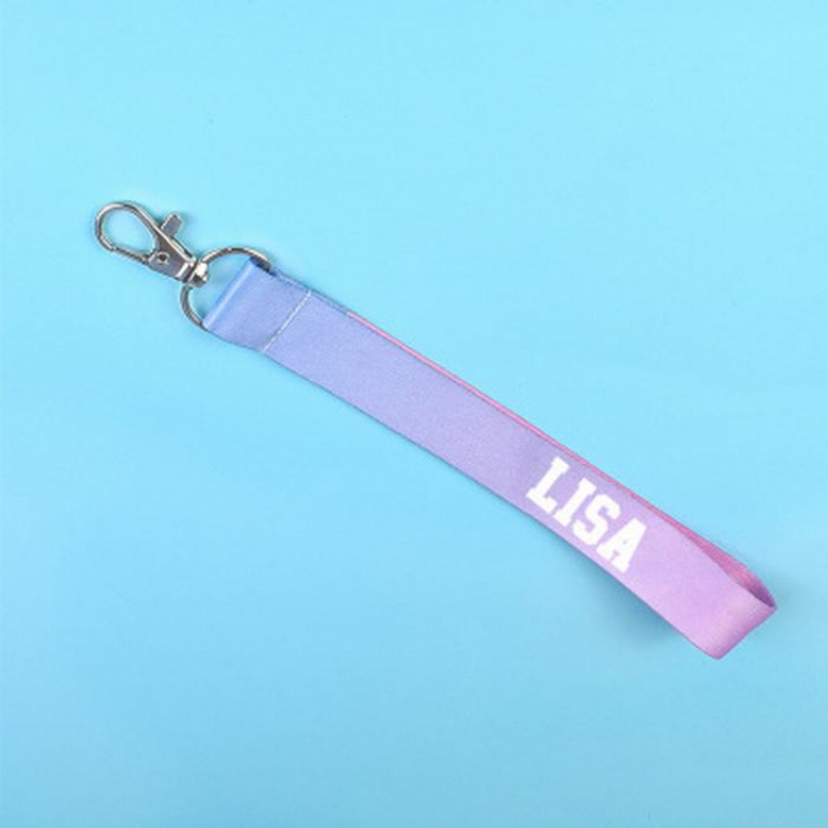 BlackPink LISA Gradient keychain Lanyard jewelry storage sling price for 5pcs