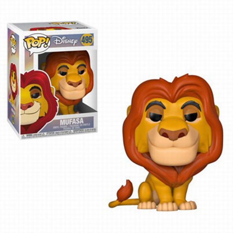 Disney Funko POP 495 The Mufasa Boxed Figure Decoration Model 10CM 0.14KG