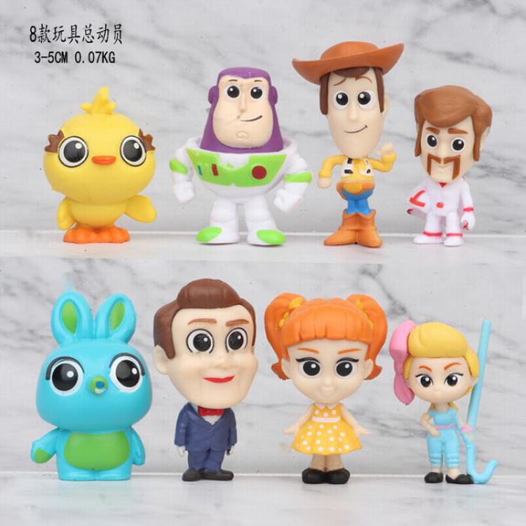 Toy Story a set of eight Bagged Figure Decoration Model 3-5CM 0.07KG