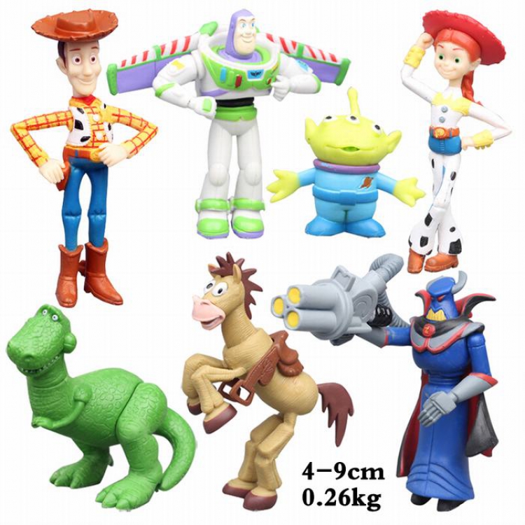 Toy Story a set of seven Bagged Figure Decoration Model 4-9CM 0.25KG