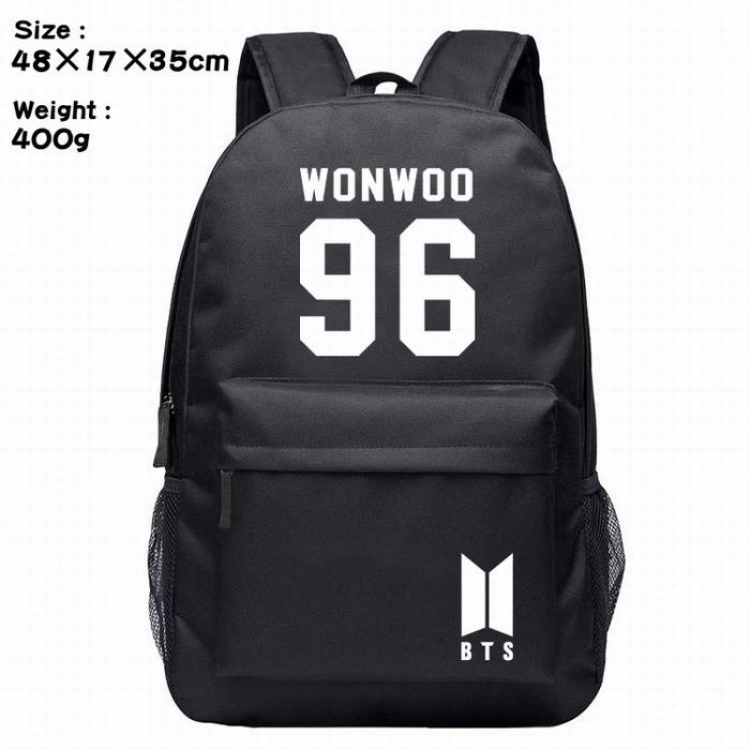 BTS-12 Silk screen polyester canvas backpack bag