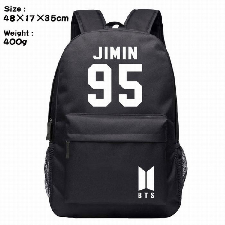 BTS-10 Silk screen polyester canvas backpack bag