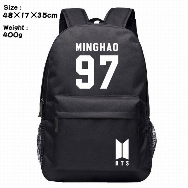 BTS-14 Silk screen polyester canvas backpack bag