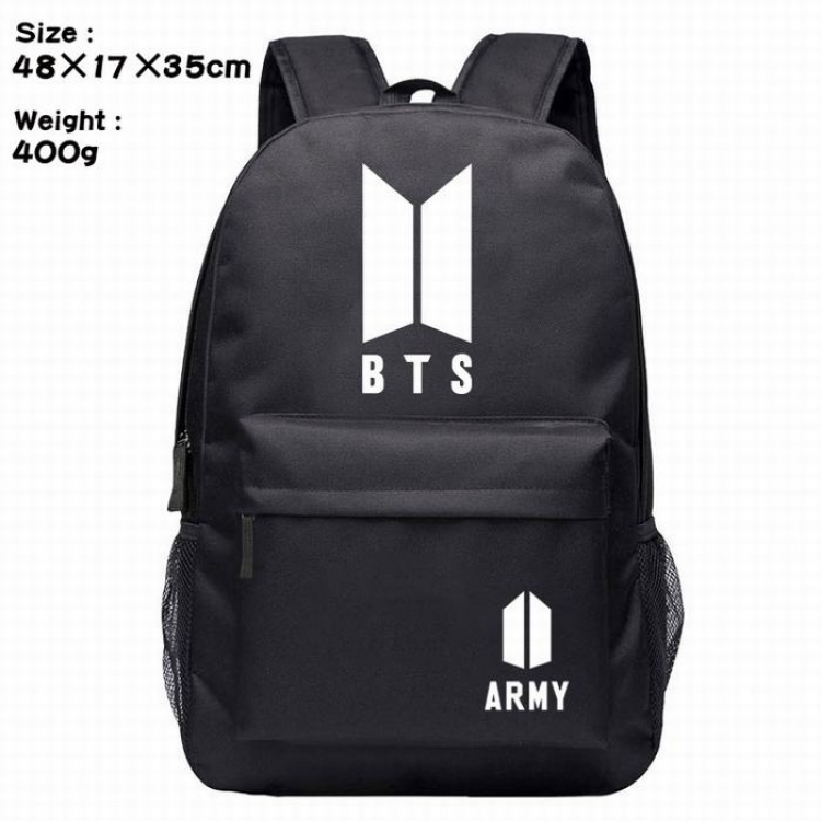 BTS-4 Silk screen polyester canvas backpack bag