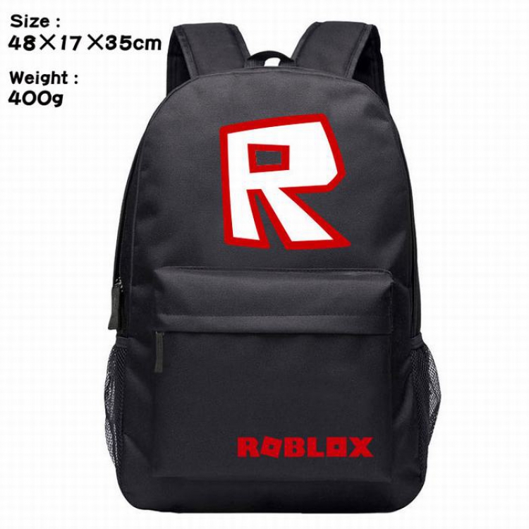 ROBLOX-1 Around the game blue avatar Silk screen polyester canvas backpack bag