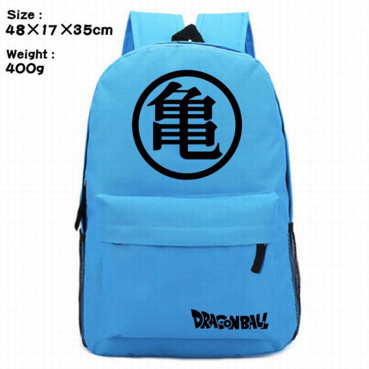 Dragon Ball-6 blue Anime around Silk screen polyester canvas backpack