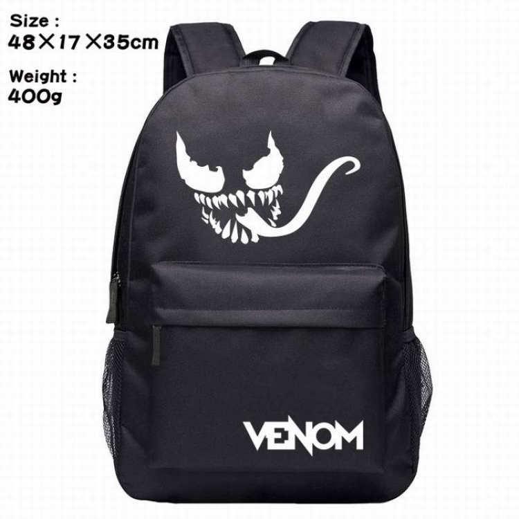 Venom-1 blue Around Marvel Film Silk screen polyester canvas backpack