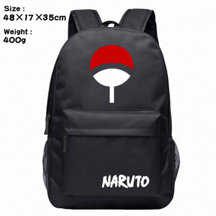Naruto-1 blue Anime around Silk screen polyester canvas backpack