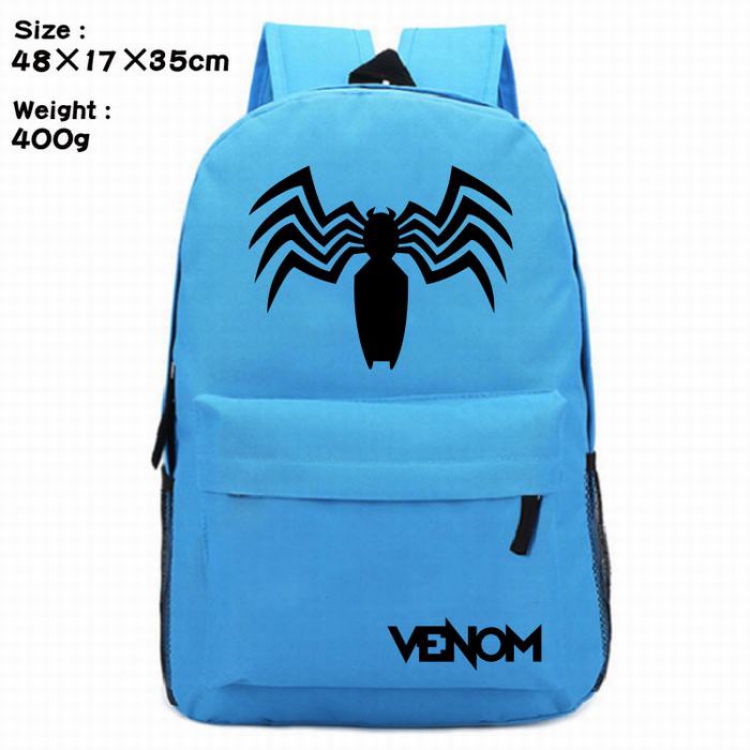 Venom-2 blue Around Marvel Film Silk screen polyester canvas backpack