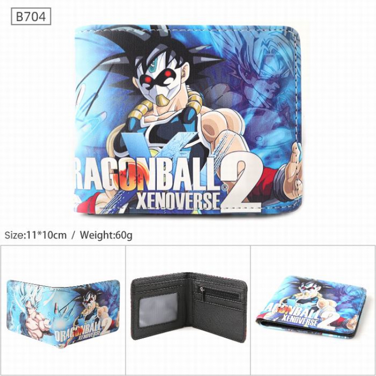 Dragon Ball B704 PU Twill two-fold short wallet 11X10CM