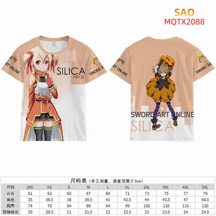 Sword Art Online Full color short sleeve t-shirt 10 sizes from 2XS to 5XL MQTX-2088