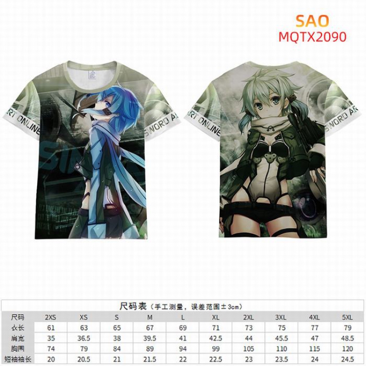 Sword Art Online Full color short sleeve t-shirt 10 sizes from 2XS to 5XL MQTX-2090