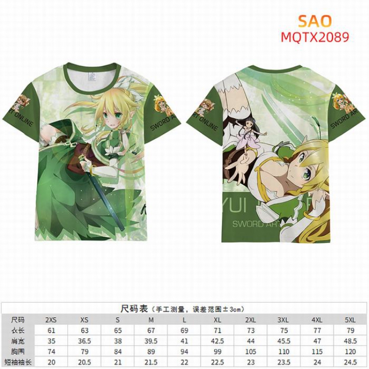 Sword Art Online Full color short sleeve t-shirt 10 sizes from 2XS to 5XL MQTX-2089