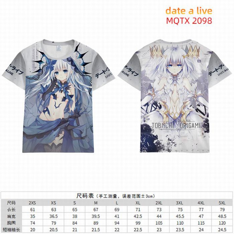 Date-A-Live  Full color short sleeve t-shirt 10 sizes from 2XS to 5XL MQTX-2098
