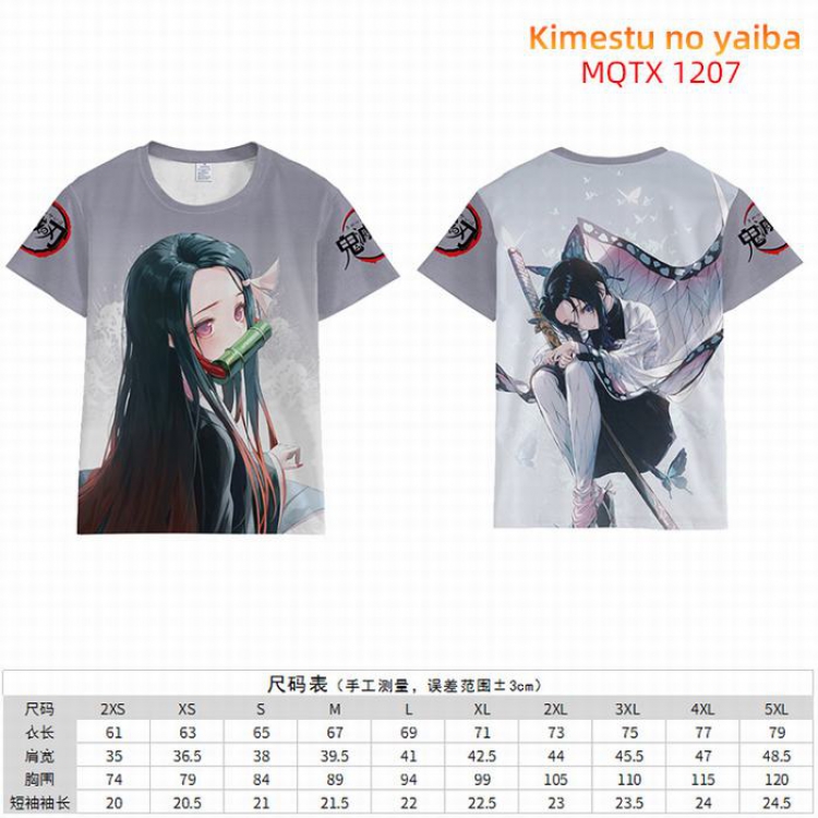 Kimetsu no Yaiba Full color short sleeve t-shirt 10 sizes from 2XS to 5XL MQTX-1207