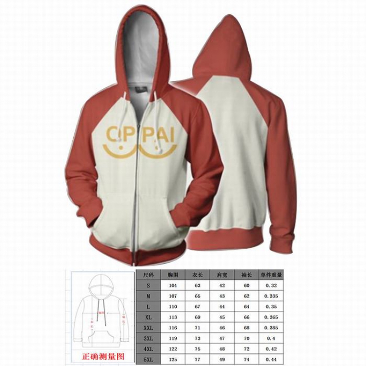 One Punch Man Anime new White color Hoodie zipper sweater coat S M L XL XXL 3XL 4XL 5XL price for 2 pcs preorder 3 days