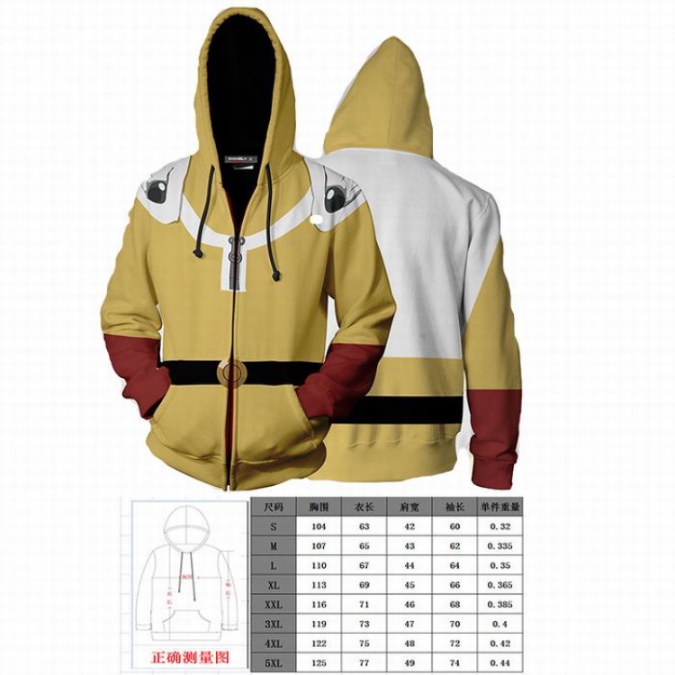 One Punch Man Anime new Hoodie zipper sweater coat S M L XL XXL 3XL 4XL 5XL price for 2 pcs preorder 3 days