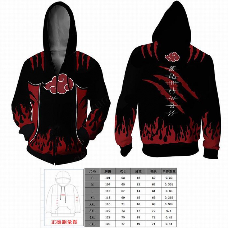 Naruto Series new Hoodie zipper sweater coat S M L XL XXL 3XL 4XL 5XL price for 2 pcs preorder 3 days