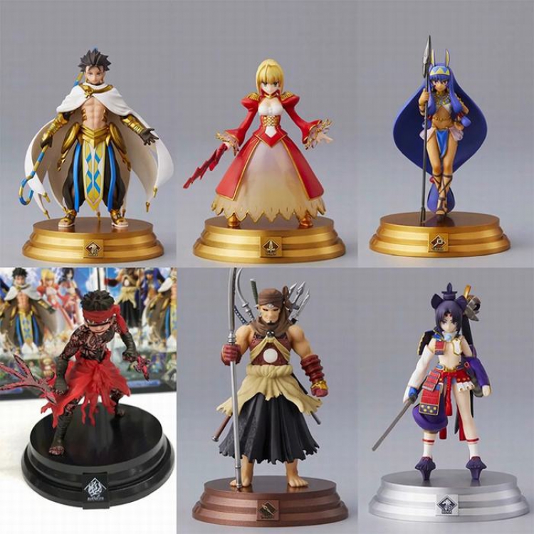 Fate Stay Night a set of six Boxed Figure Decoration Model 5.5X9X12.5CM 430G