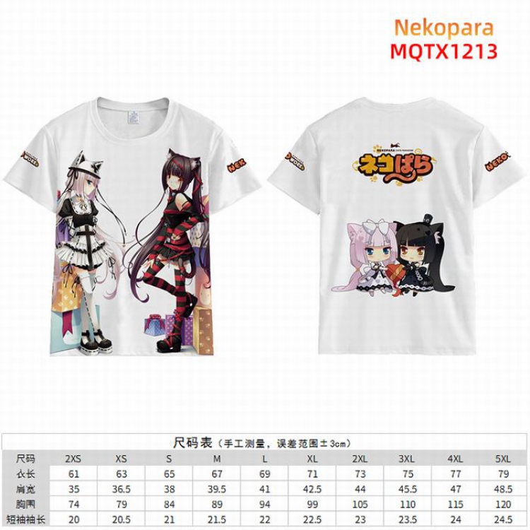 Nekopara Full color short sleeve t-shirt 10 sizes from 2XS to 5XL MQTX-1213