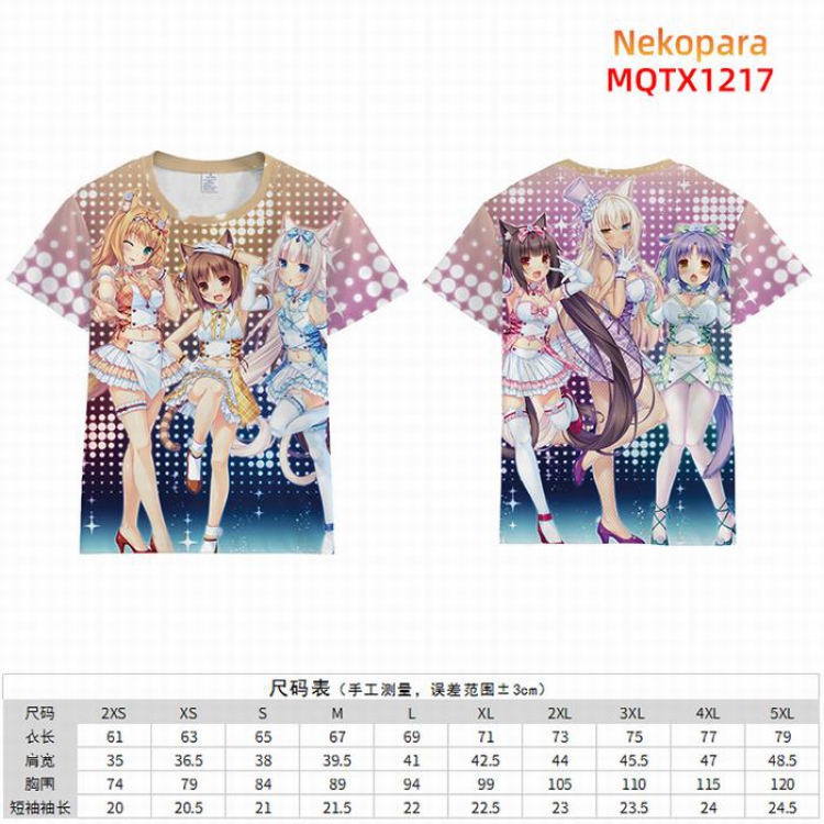 Nekopara Full color short sleeve t-shirt 10 sizes from 2XS to 5XL MQTX-1217