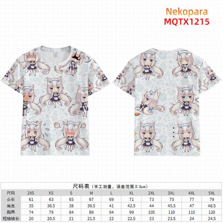 Nekopara Full color short sleeve t-shirt 10 sizes from 2XS to 5XL MQTX-1215