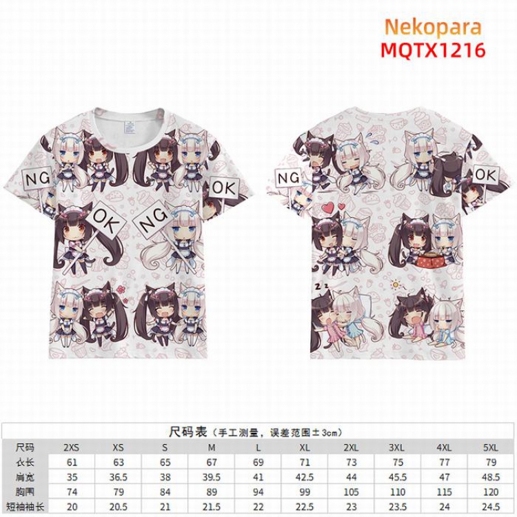 Nekopara Full color short sleeve t-shirt 10 sizes from 2XS to 5XL MQTX-1216