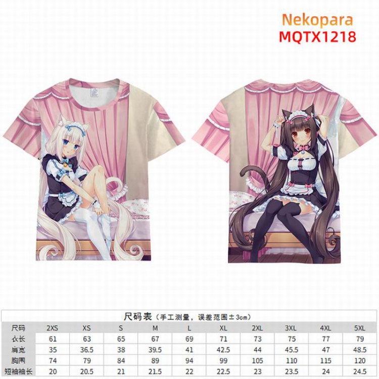 Nekopara Full color short sleeve t-shirt 10 sizes from 2XS to 5XL MQTX-1218