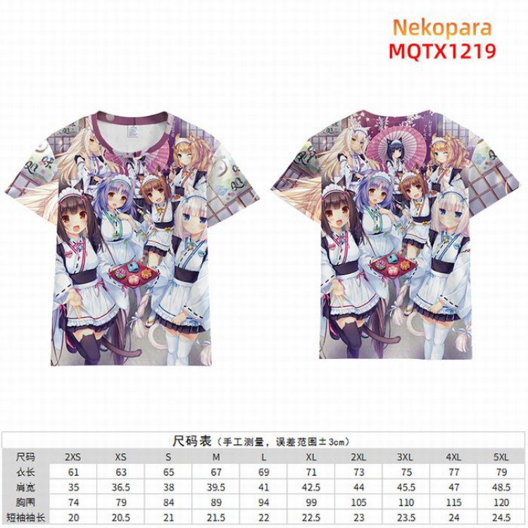 Nekopara Full color short sleeve t-shirt 10 sizes from 2XS to 5XL MQTX-1219