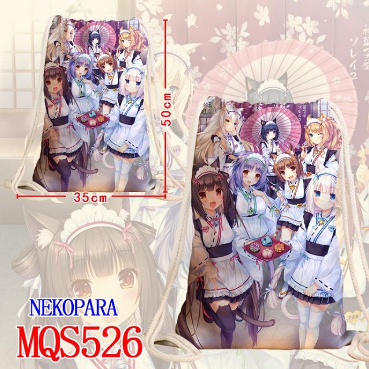 Nekopara Double-sided Full color Handbag Pocket 35X50CM MQS526