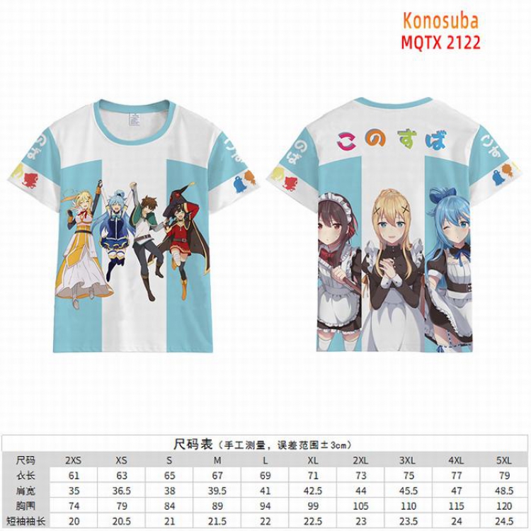 Konosuba Full color short sleeve t-shirt 10 sizes from 2XS to 5XL MQTX-2122