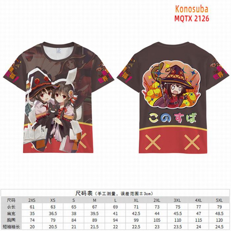 Konosuba  Full color short sleeve t-shirt 10 sizes from 2XS to 5XL MQTX-2126