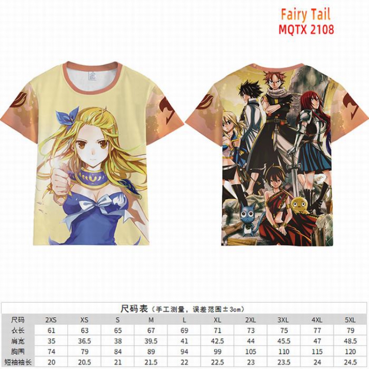 Fairy tail Full color short sleeve t-shirt 10 sizes from 2XS to 5XL MQTX-2108