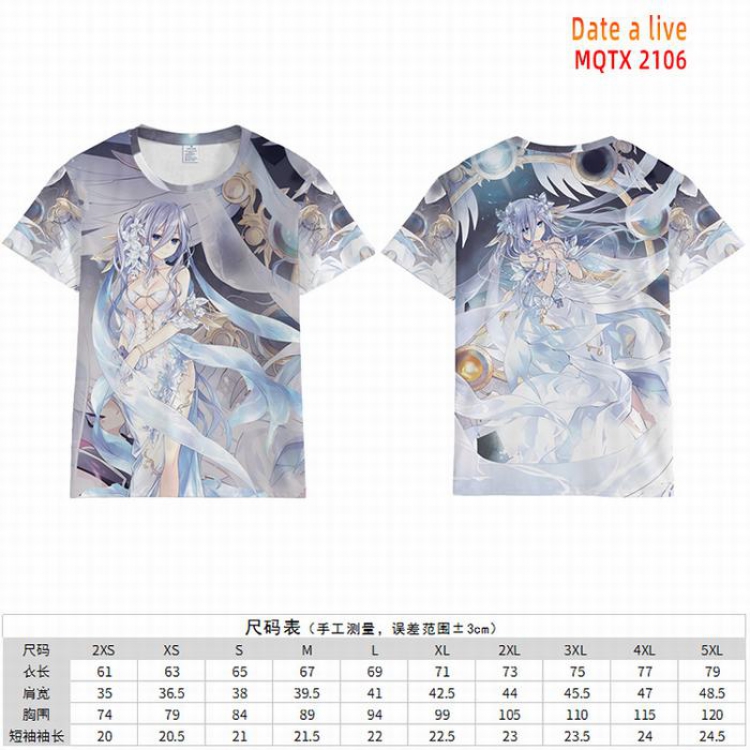 Date-A-Live  Full color short sleeve t-shirt 10 sizes from 2XS to 5XL MQTX-2106