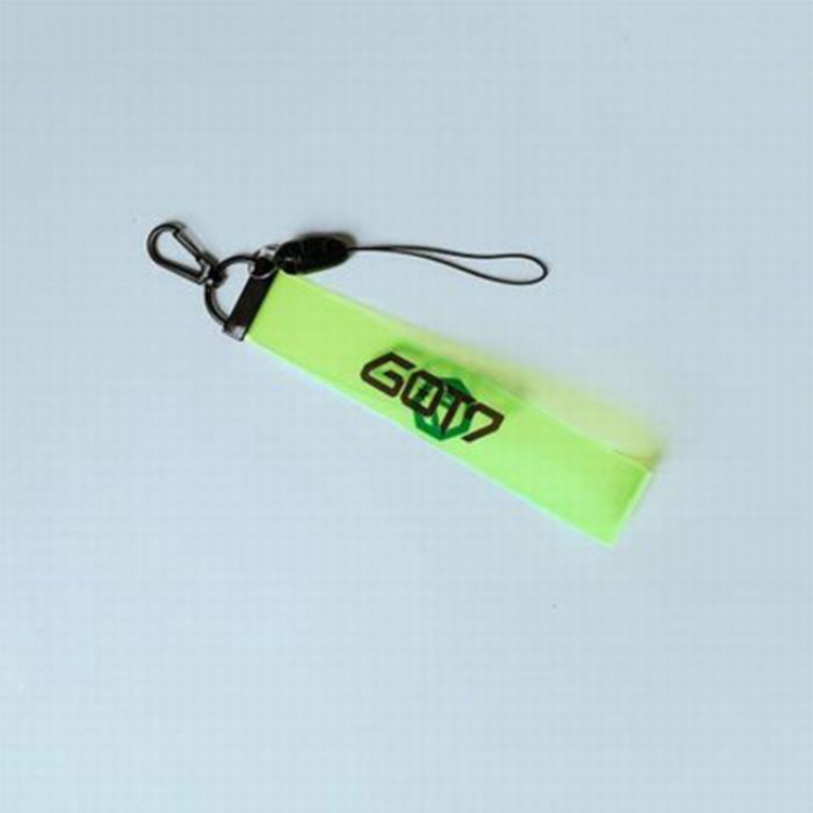 GOT7 Fluorescent green Mobile phone rope lanyard around the same paragraph 18CM 10G  price for 5 pcs